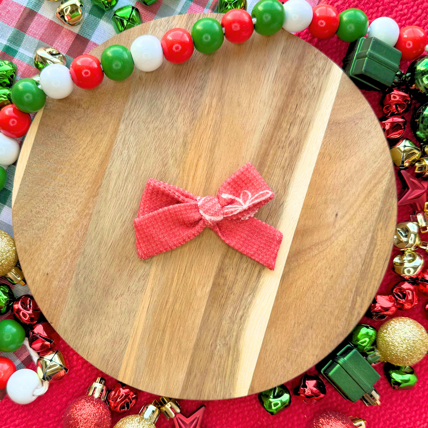 Knit Red Bow Collection