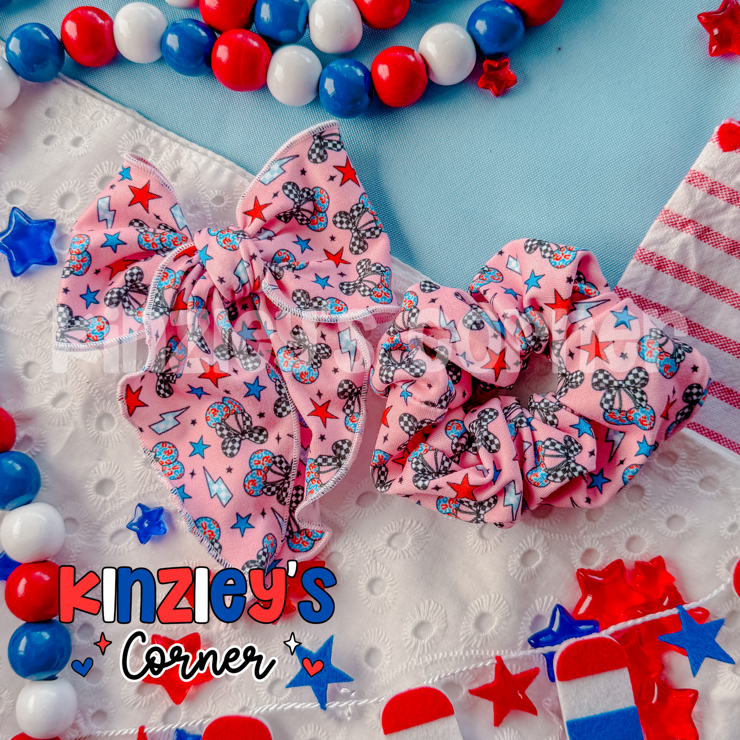 Patriotic Cherry Scrunchie