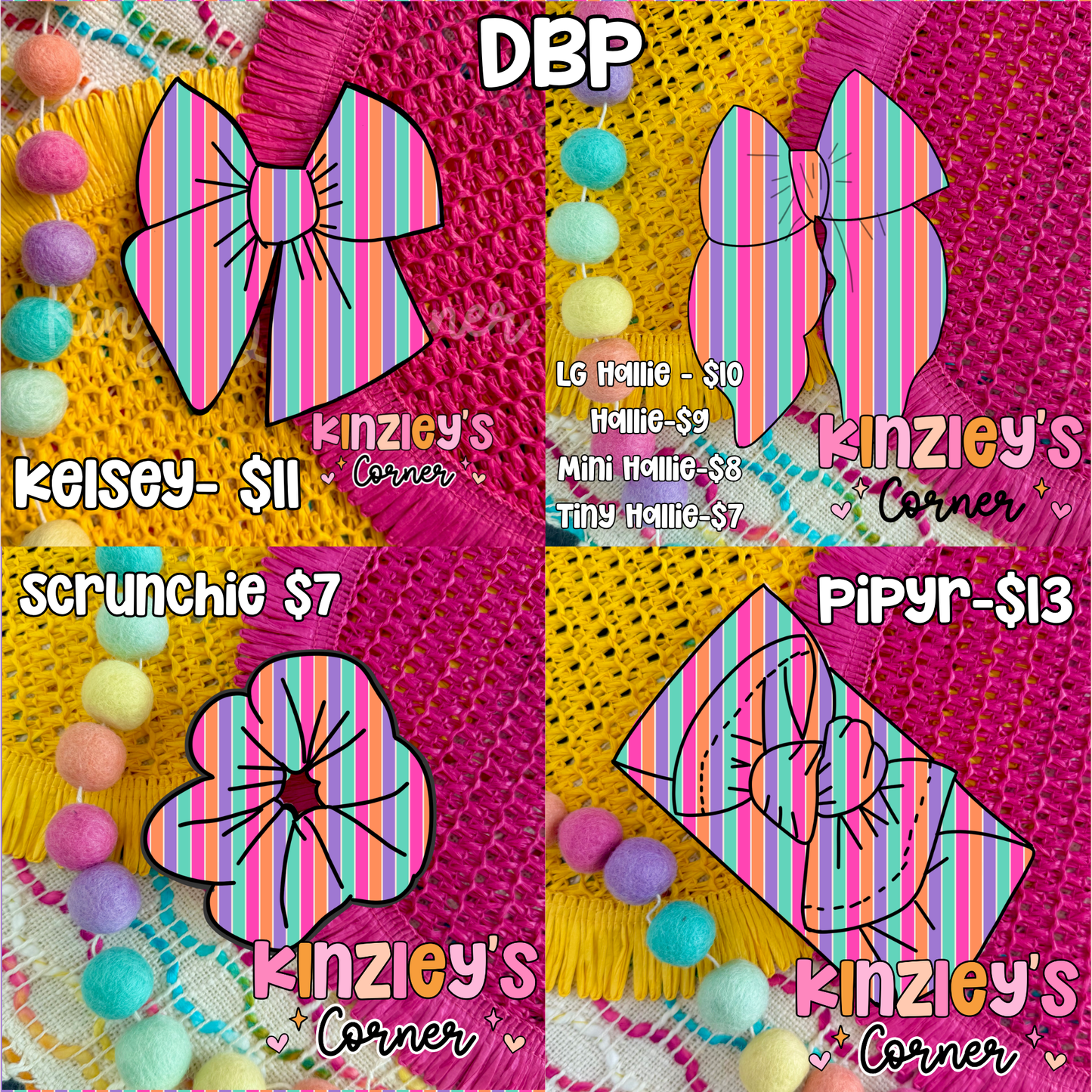Alphabet Stripe Collection PRE-ORDER (matching HAC)
