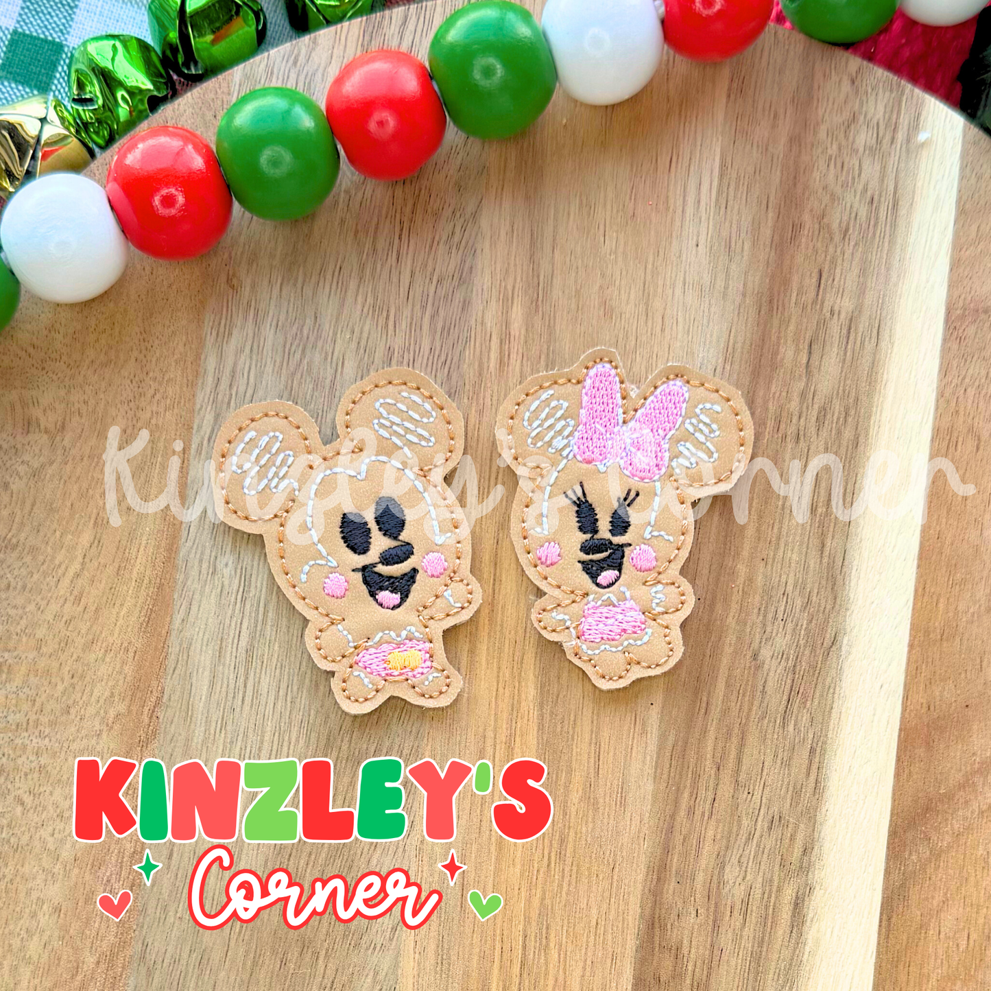 Magical Mouse Gingerbread Feltie Pair
