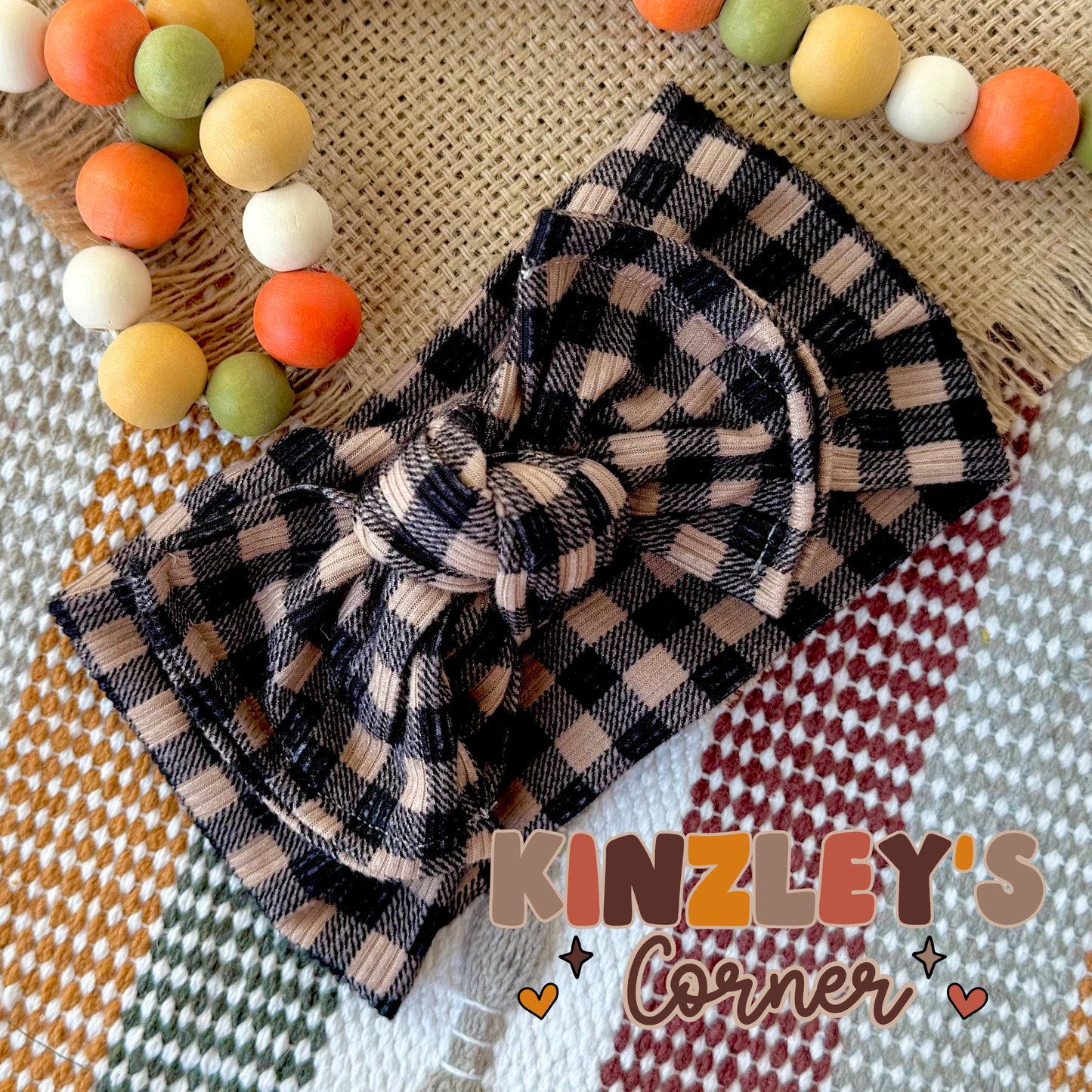 Thanksgiving Dinner Gingham Pipyr Headwrap