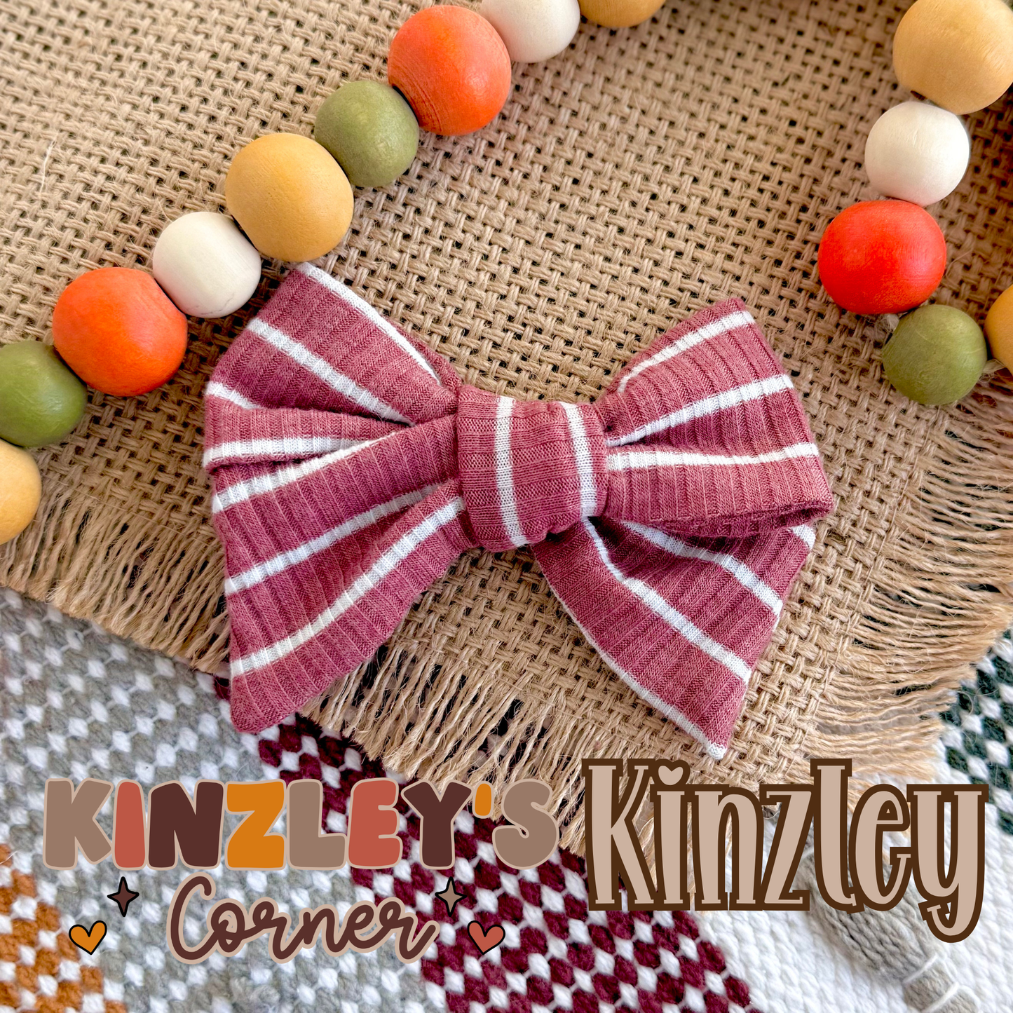 Mauve Stripe Rib Knit Collection