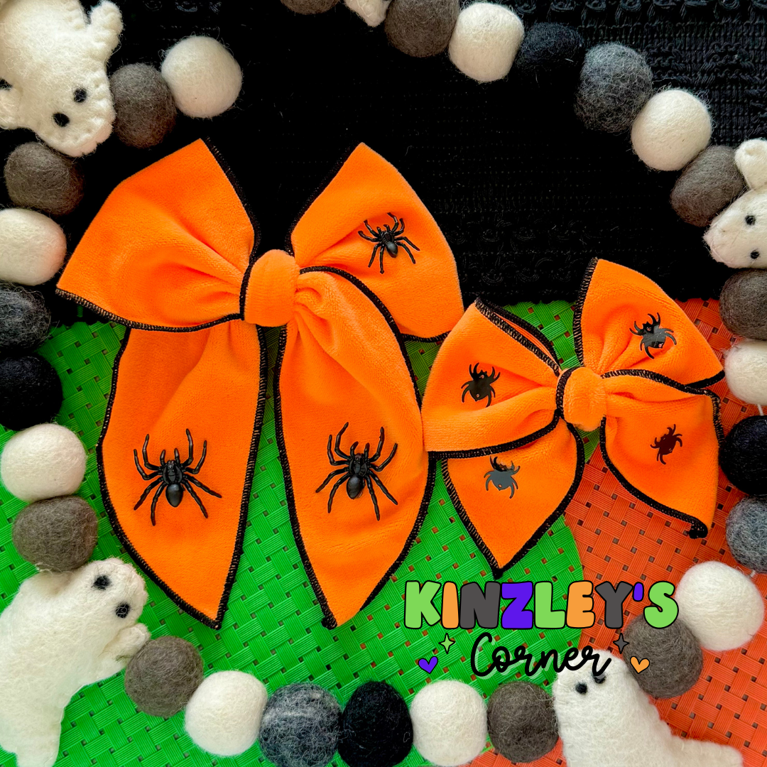 Orange Spider Velvet Hallie