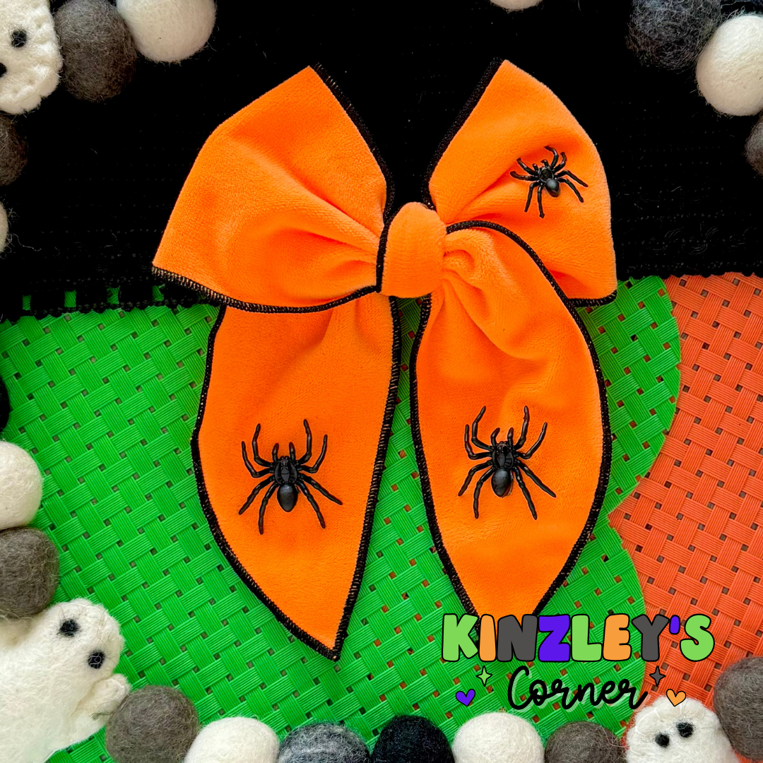 Orange Spider Velvet Hallie
