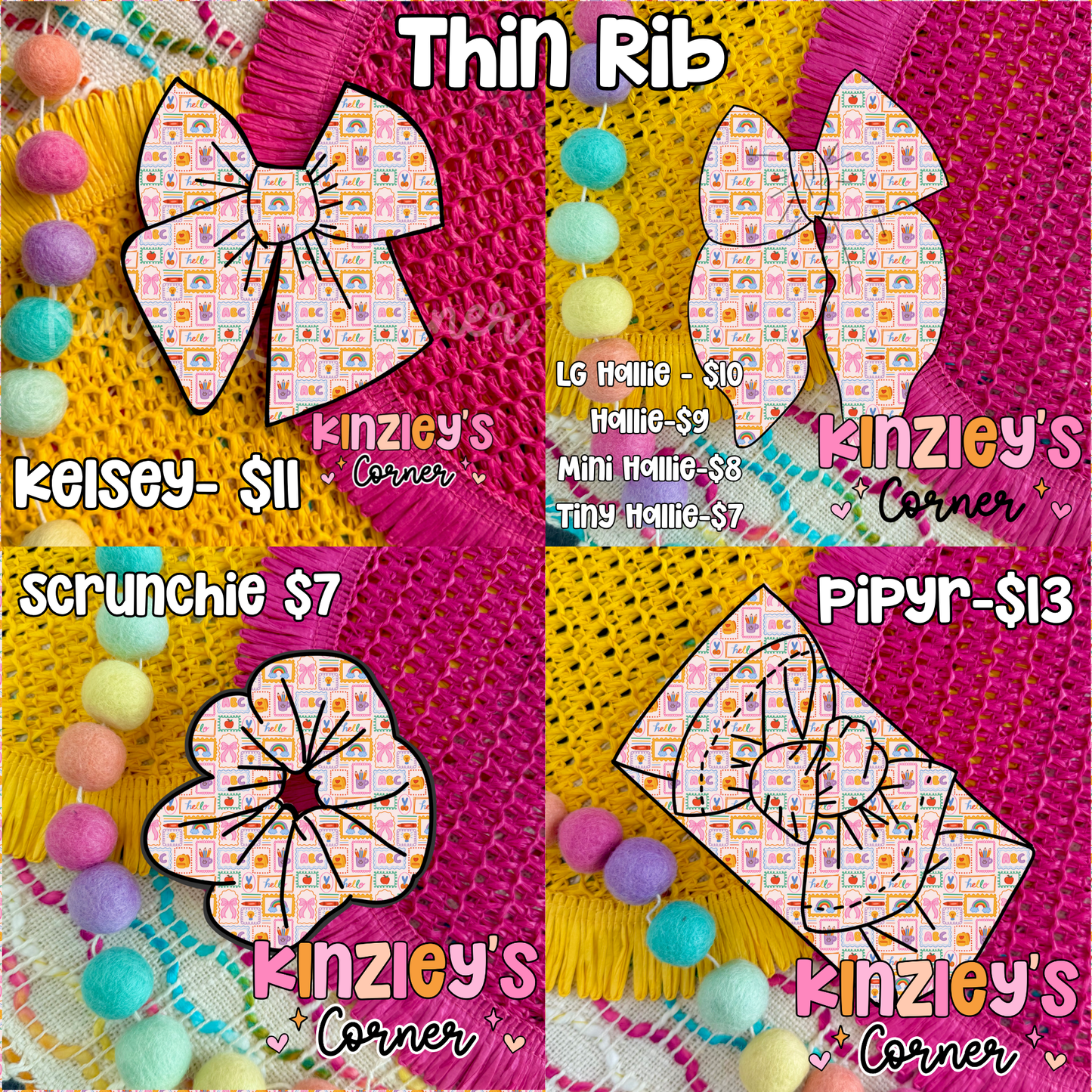 Girly School Supplies Collection PRE-ORDER