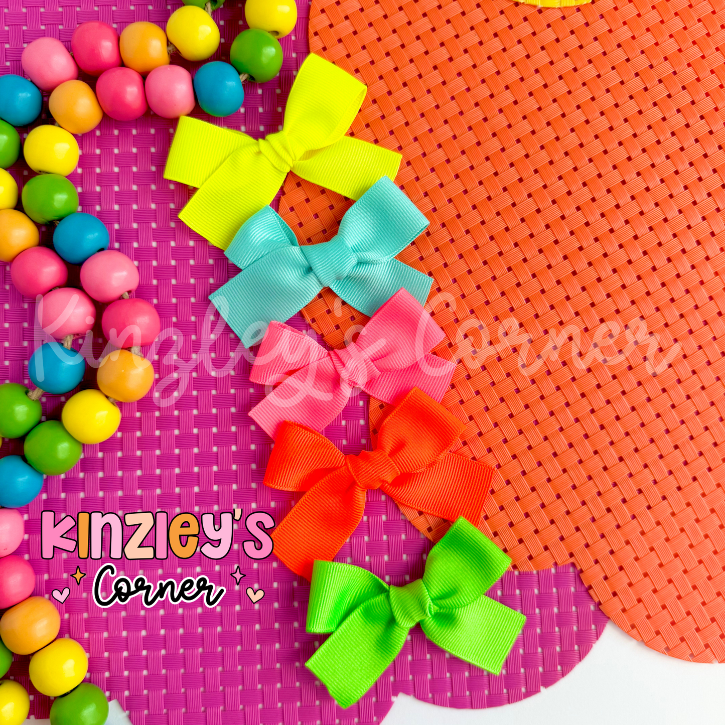 Neon Mini Emery Bows