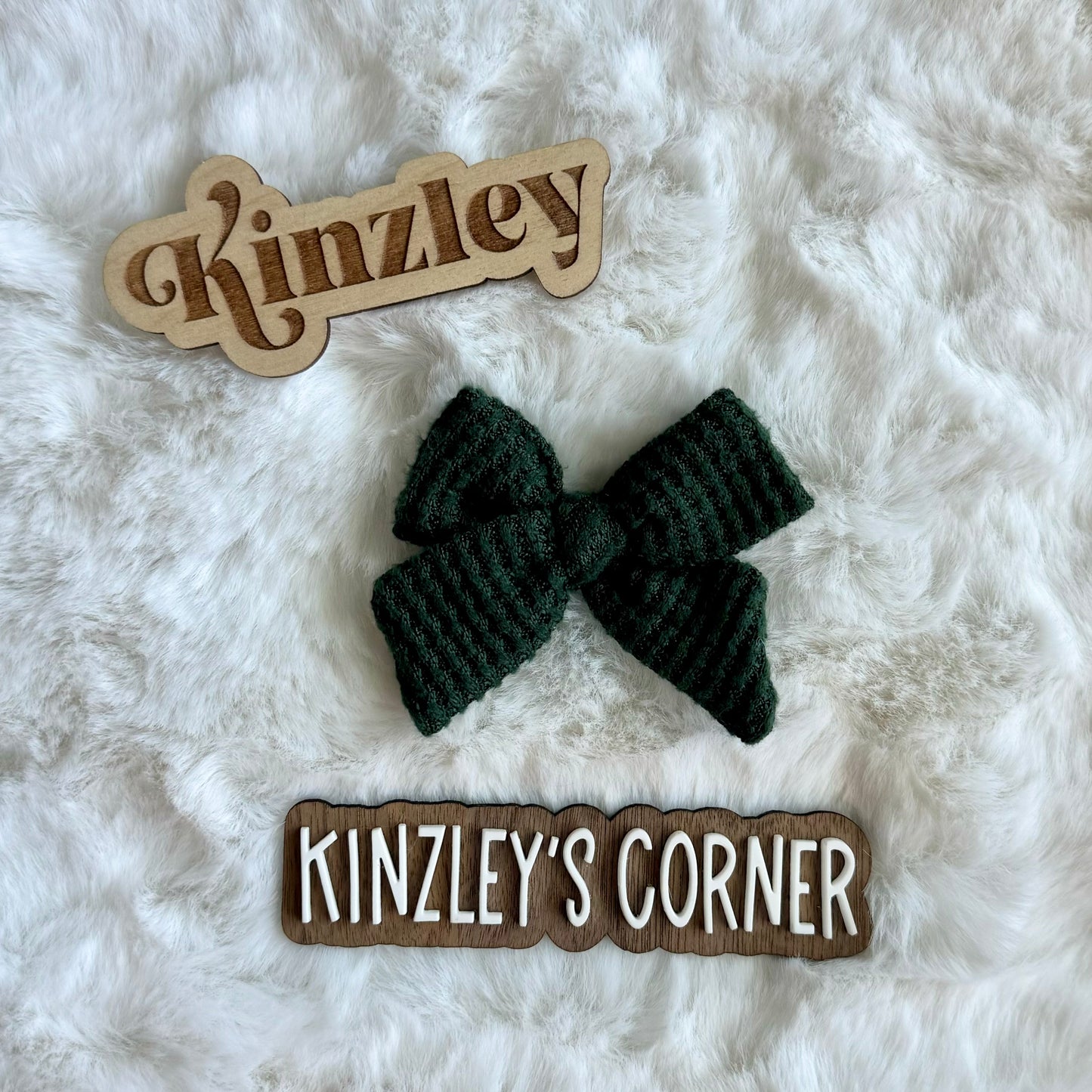 Forest Green Waffle Knit Hallie