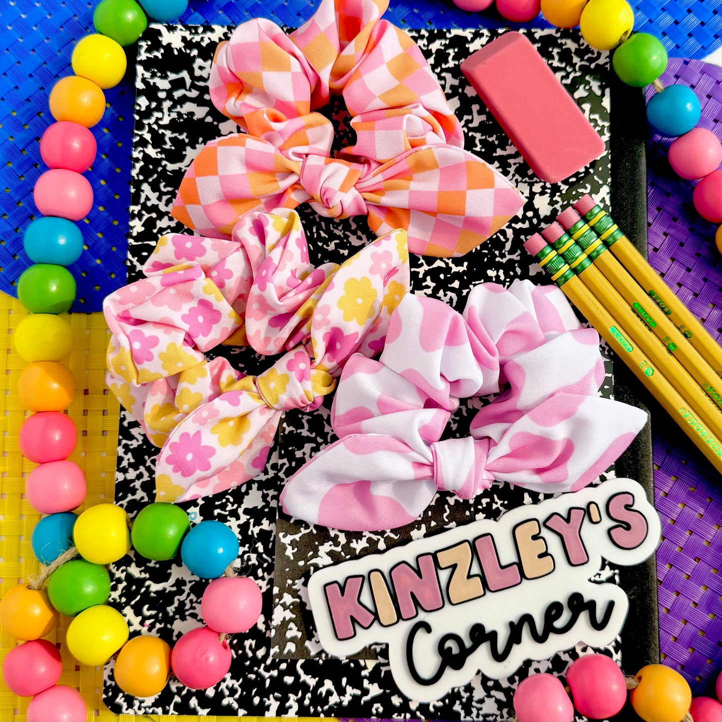 Girly Pink Scrunchies