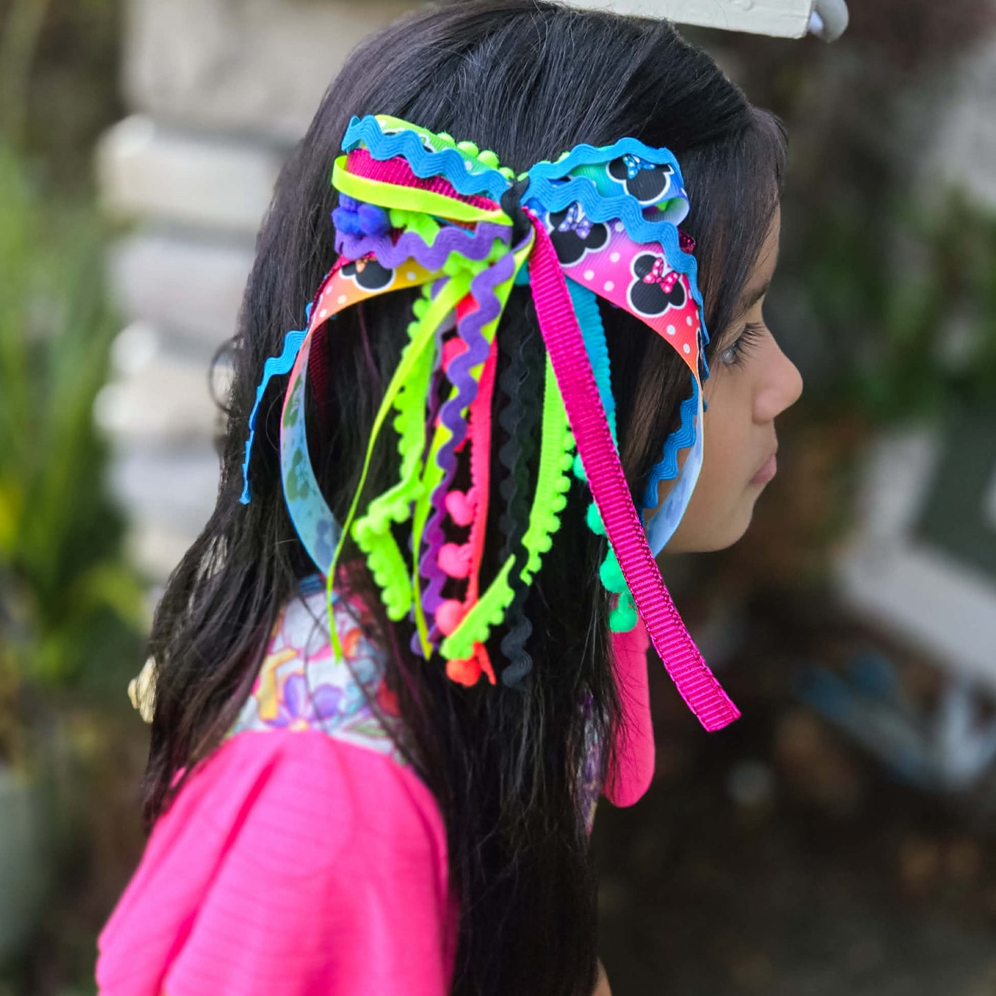 Miss Mouse Neon Lexie Ribbon Bow