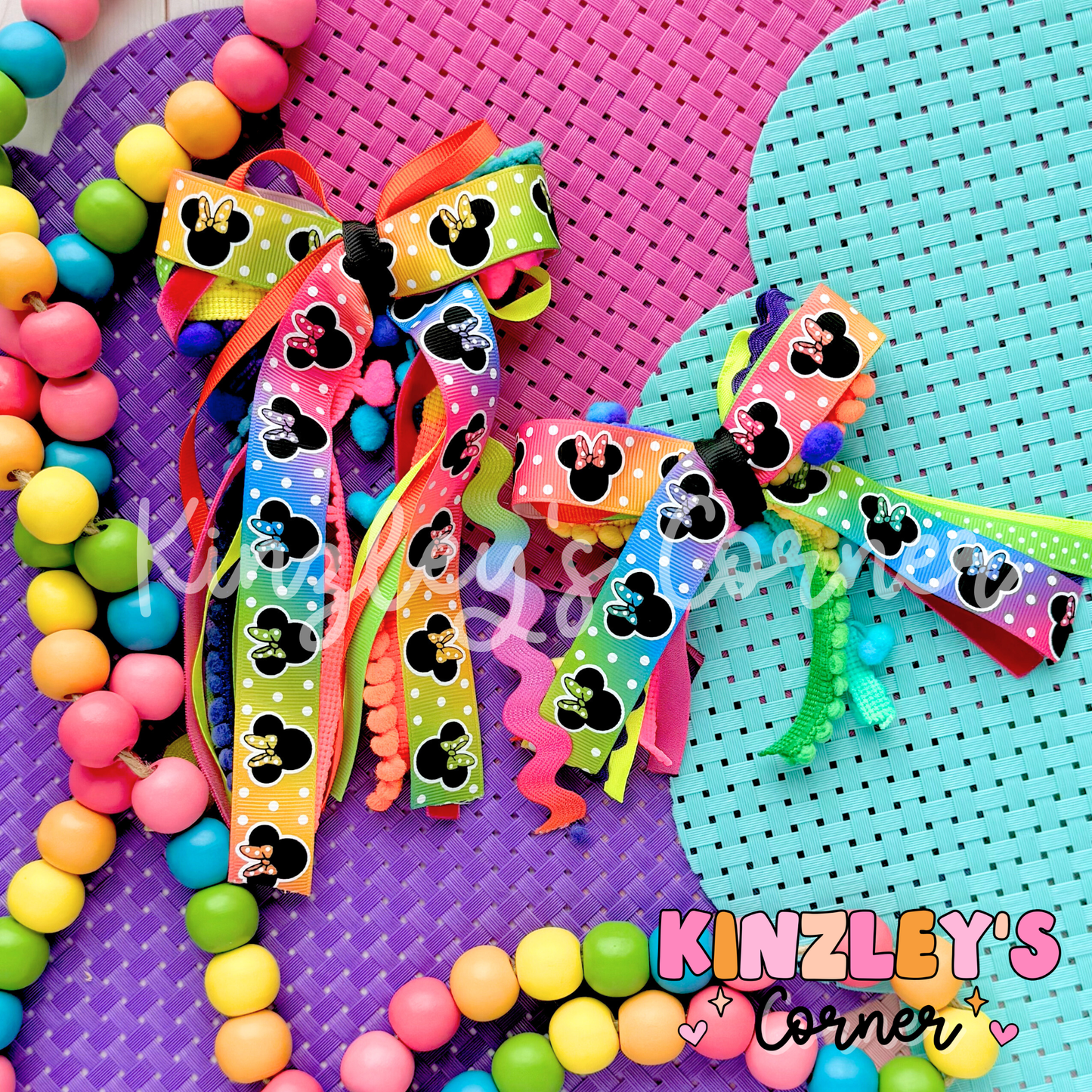 Miss Mouse Neon Lexie Ribbon Bow