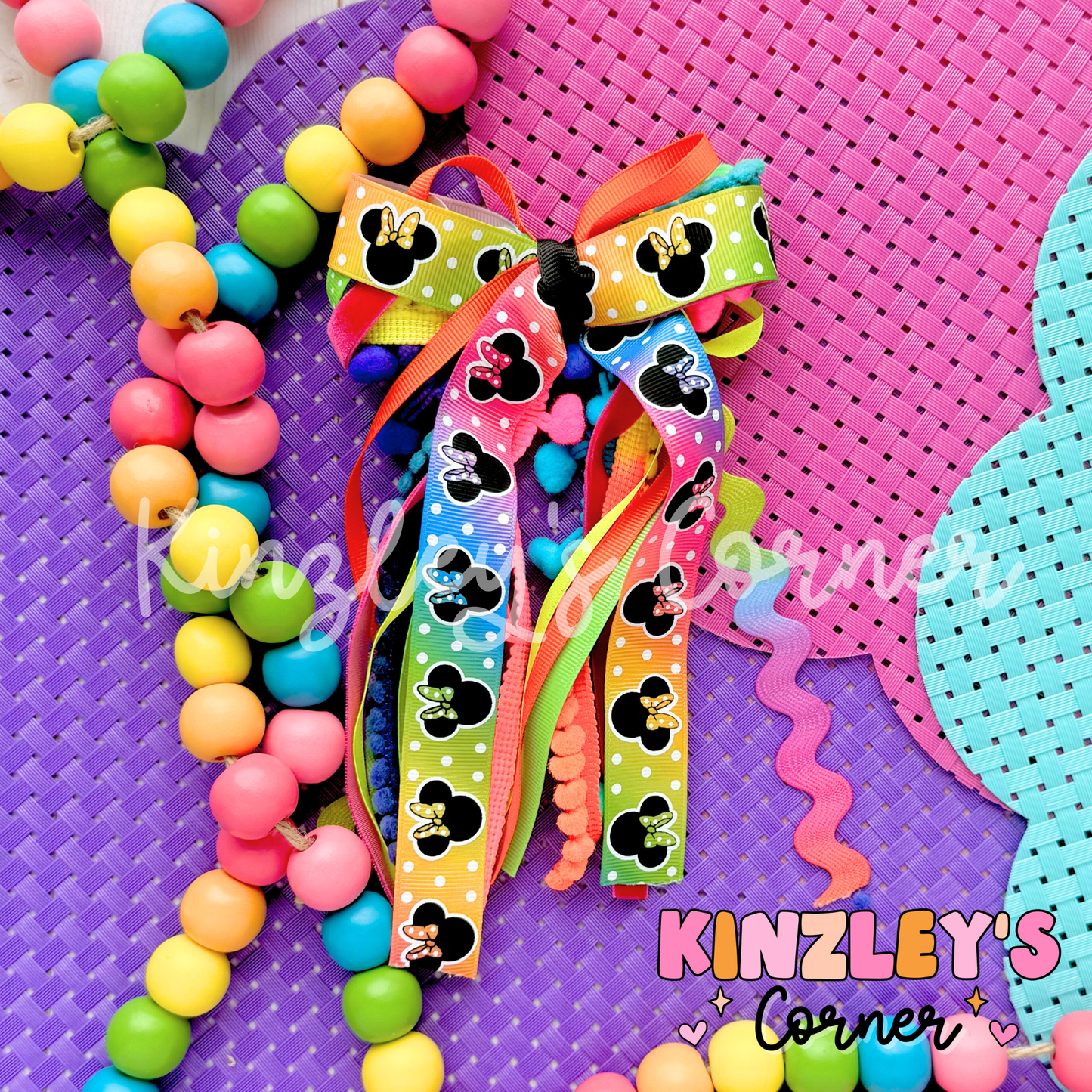 Miss Mouse Neon Lexie Ribbon Bow