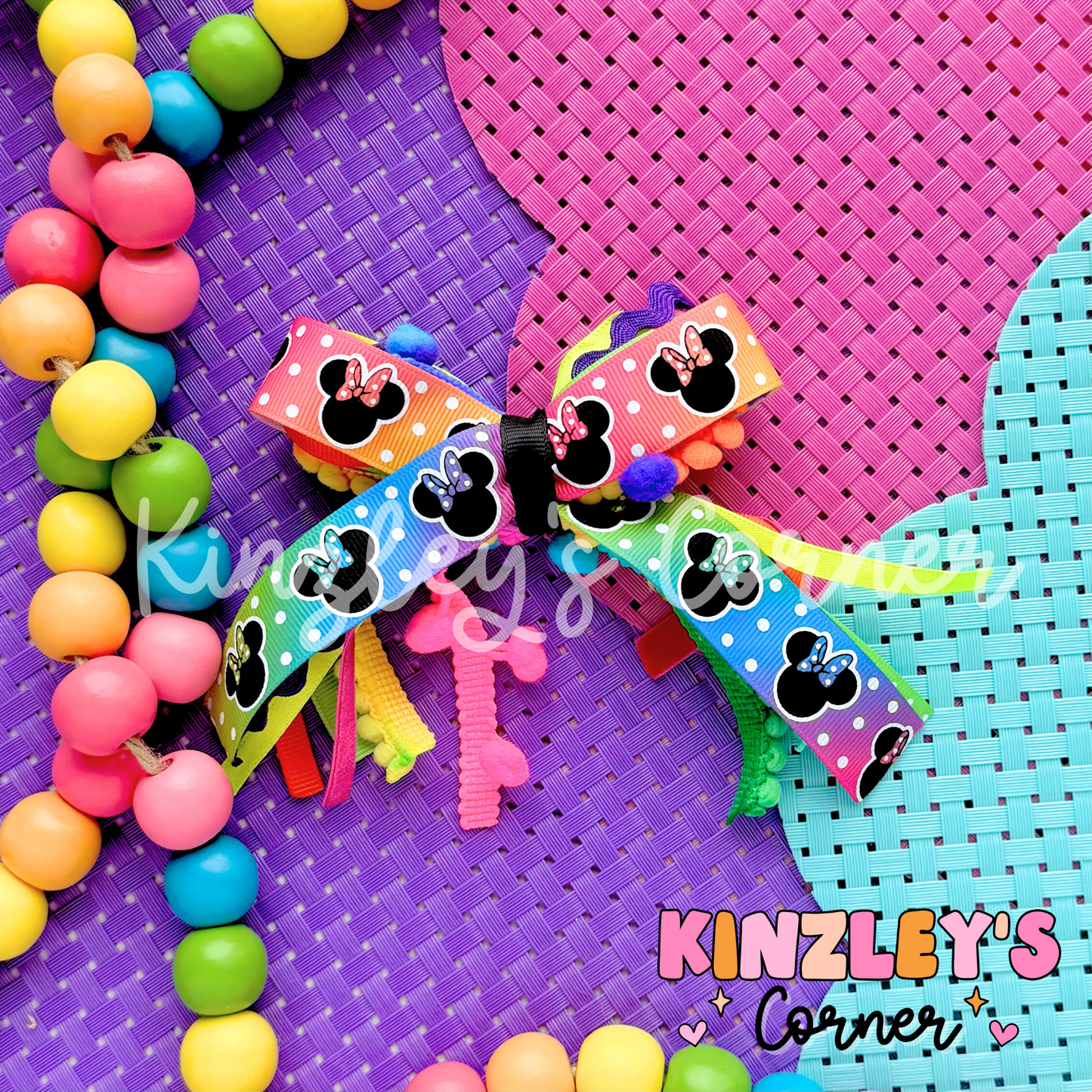 Miss Mouse Neon Lexie Ribbon Bow