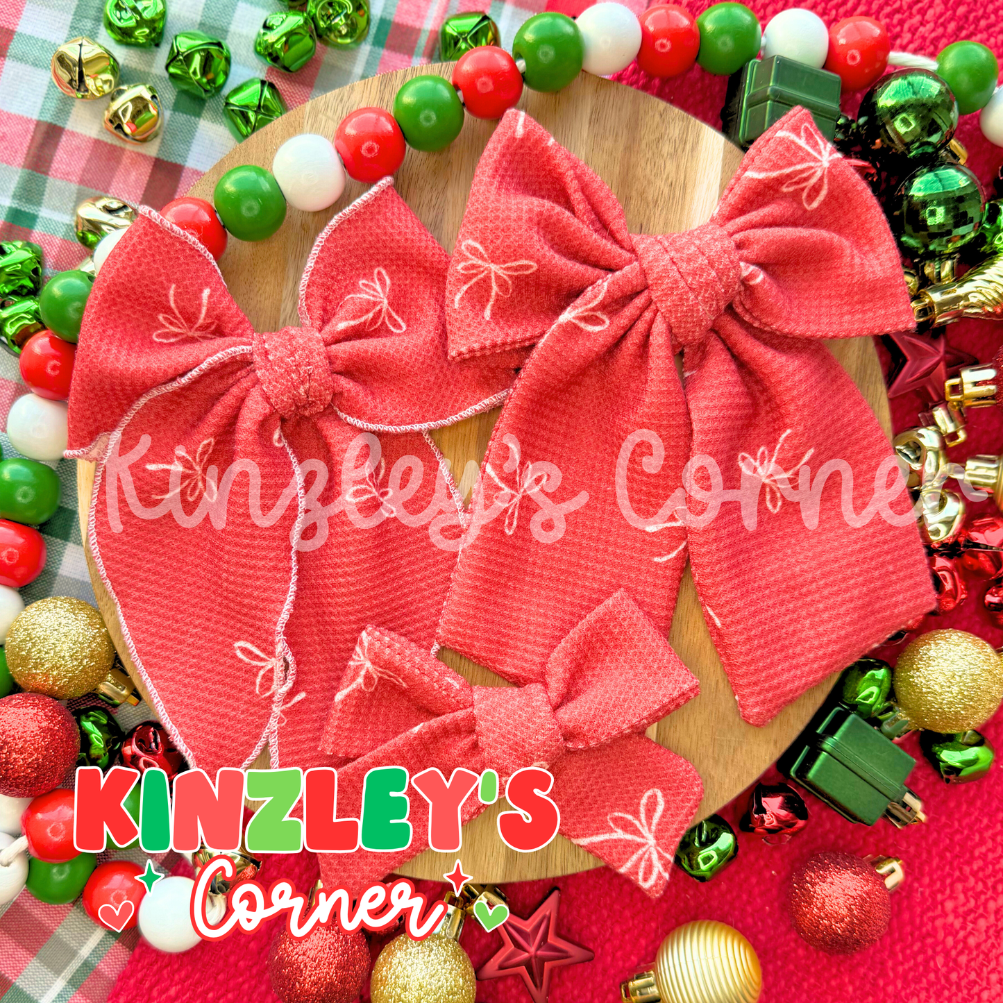 Knit Red Bow Collection