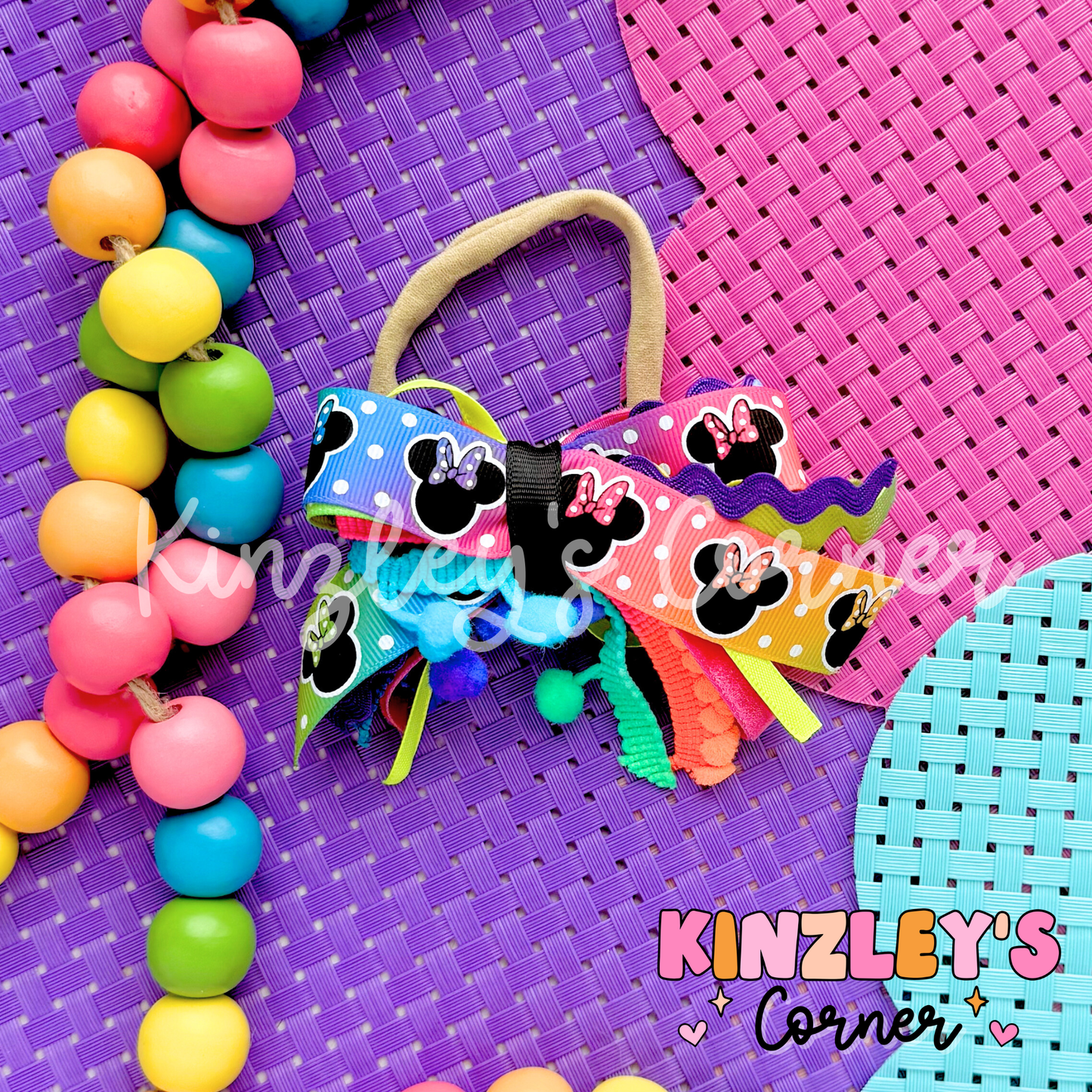 Miss Mouse Neon Lexie Ribbon Bow