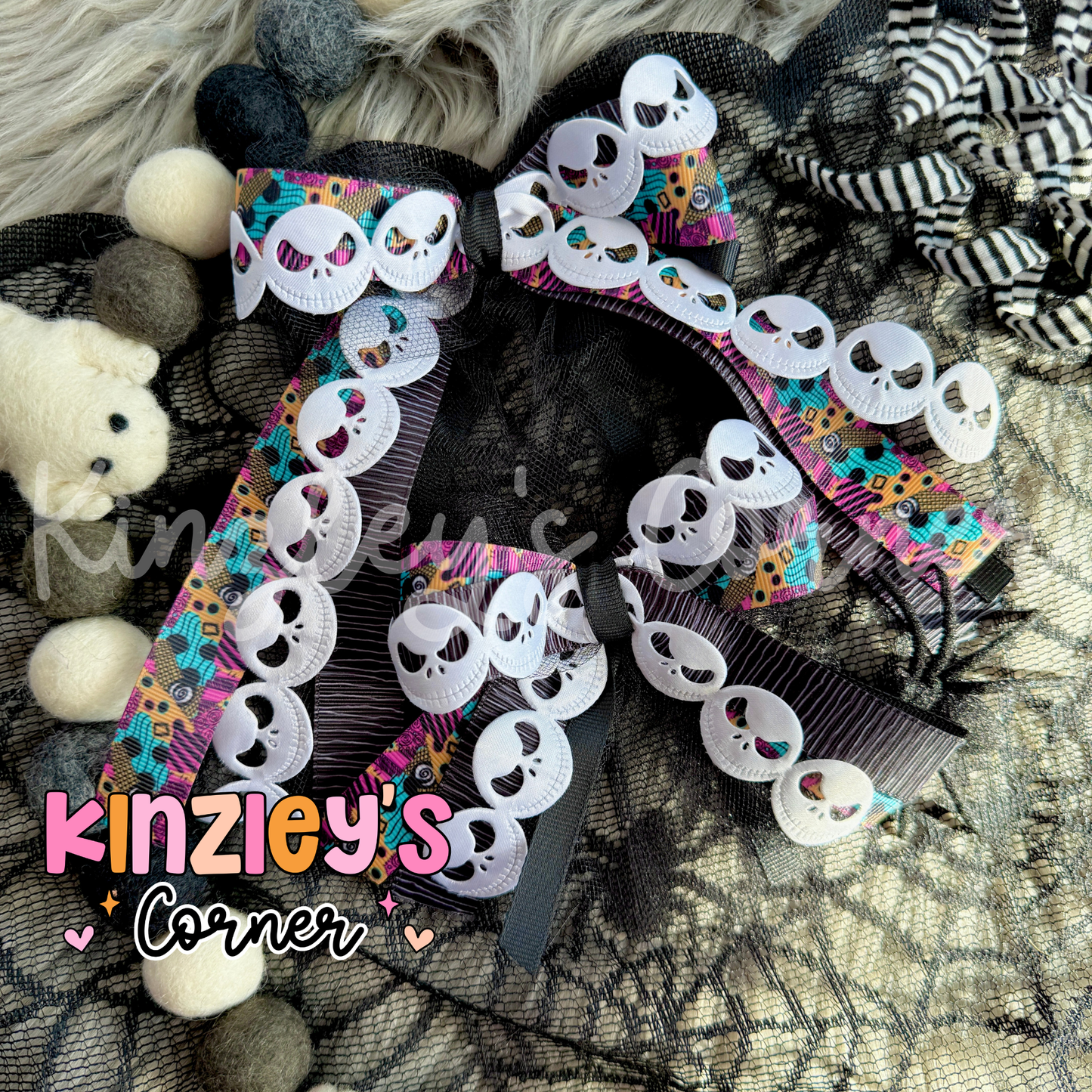Skulls & Stitches Lexie Ribbon Bow