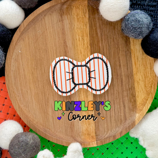 Striped Halloween Ellie Snap Clip