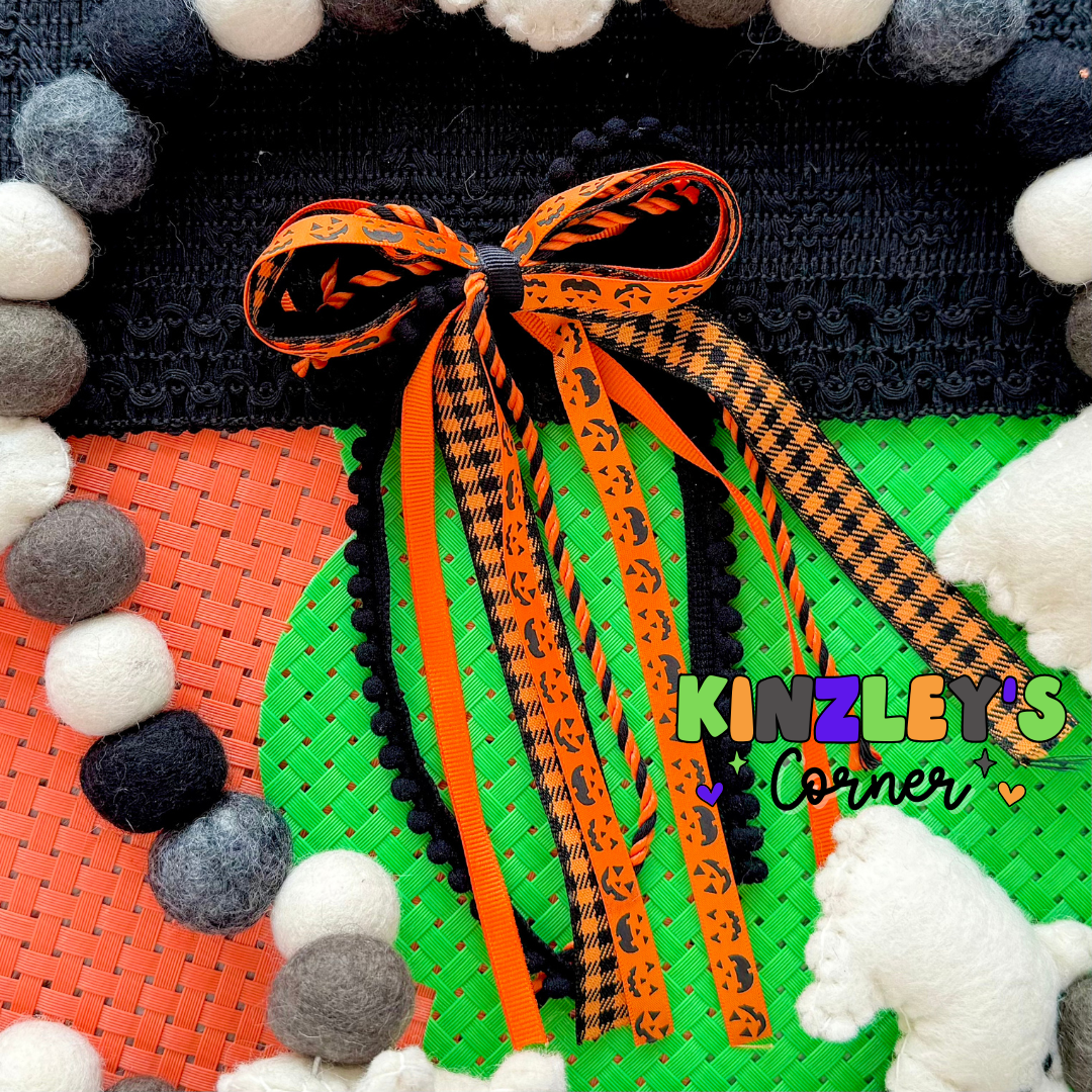 Halloween Whimzy Ribbon Bow