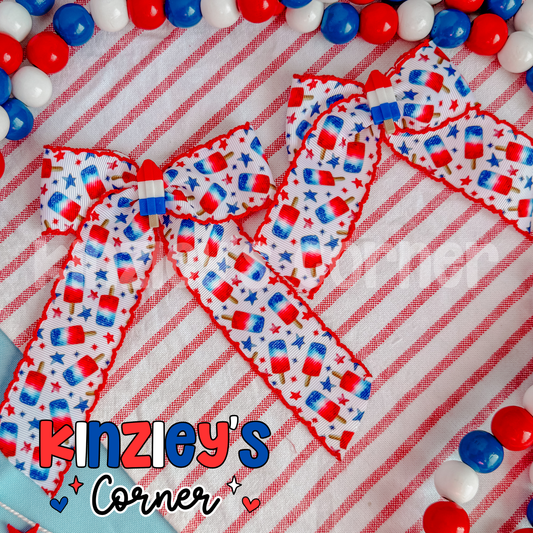 Bomb Pop Blast Emery Lace Bow