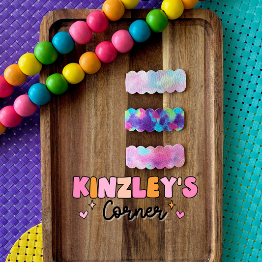 Tie Dye Snap Clips