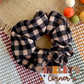 Thanksgiving Dinner Gingham Scrunchie