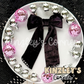New Years Beaded Velvet Long Tail Bow