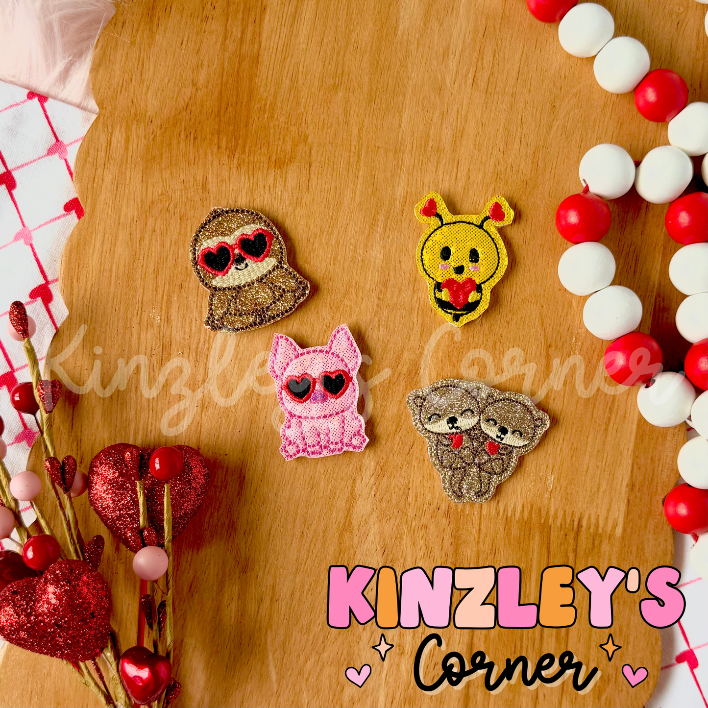 Valentines Day Animal Felties