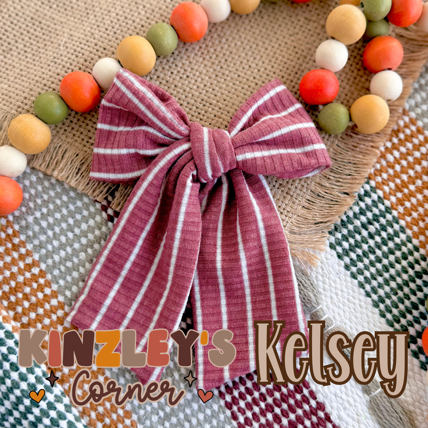 Mauve Stripe Rib Knit Collection