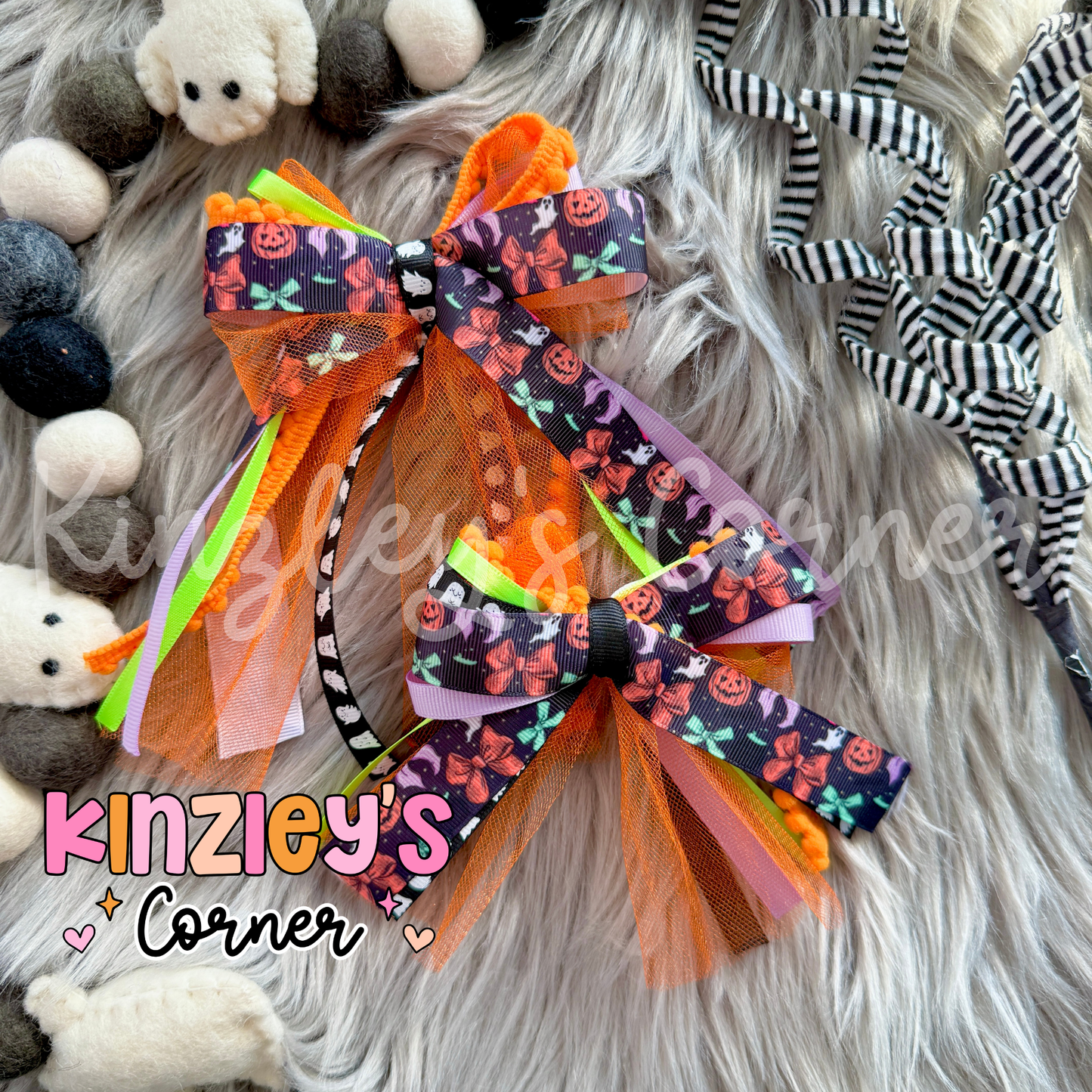Halloween Bows Lexie Ribbon Bow