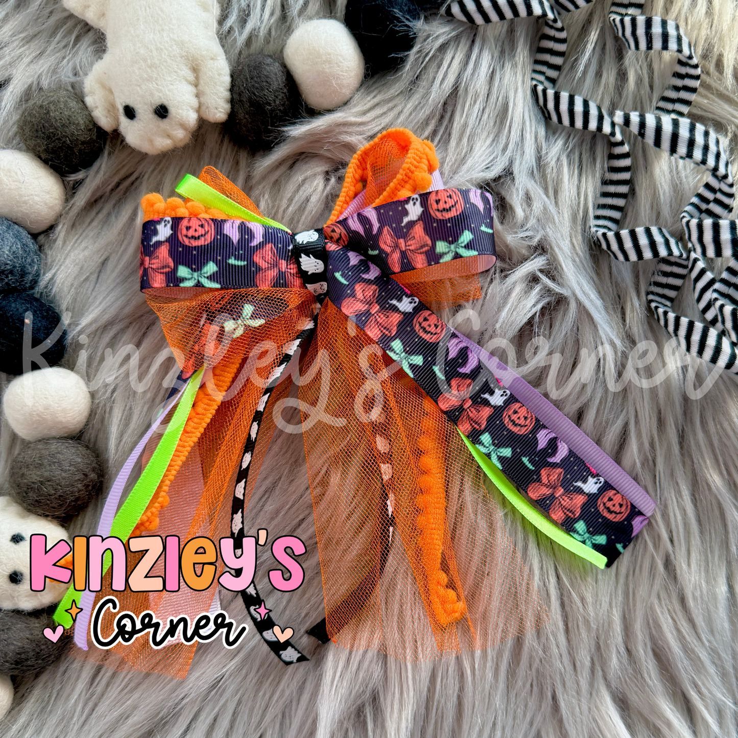 Halloween Bows Lexie Ribbon Bow