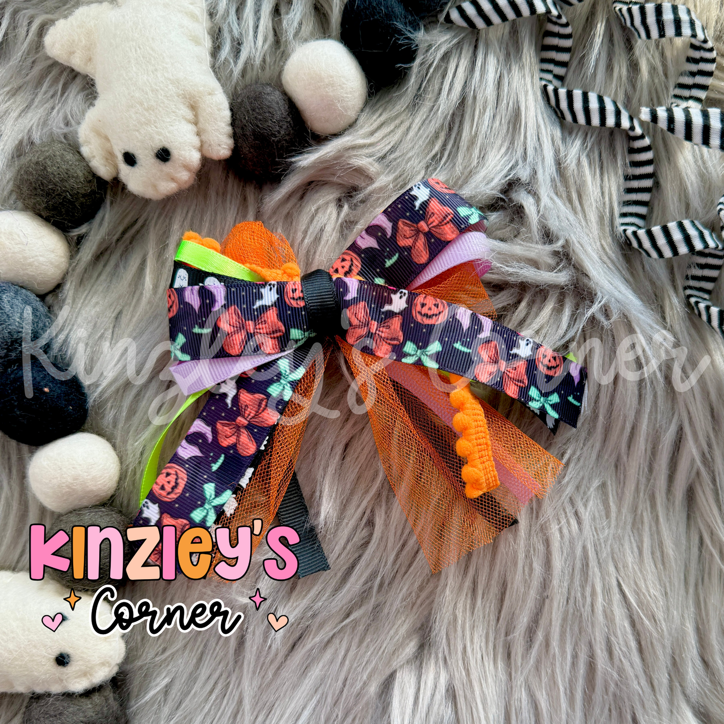 Halloween Bows Lexie Ribbon Bow