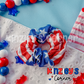 Stars, Stripes & Sparkles Two Tone Scrunchie