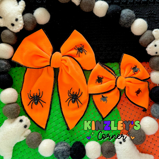 Orange Spider Velvet Hallie