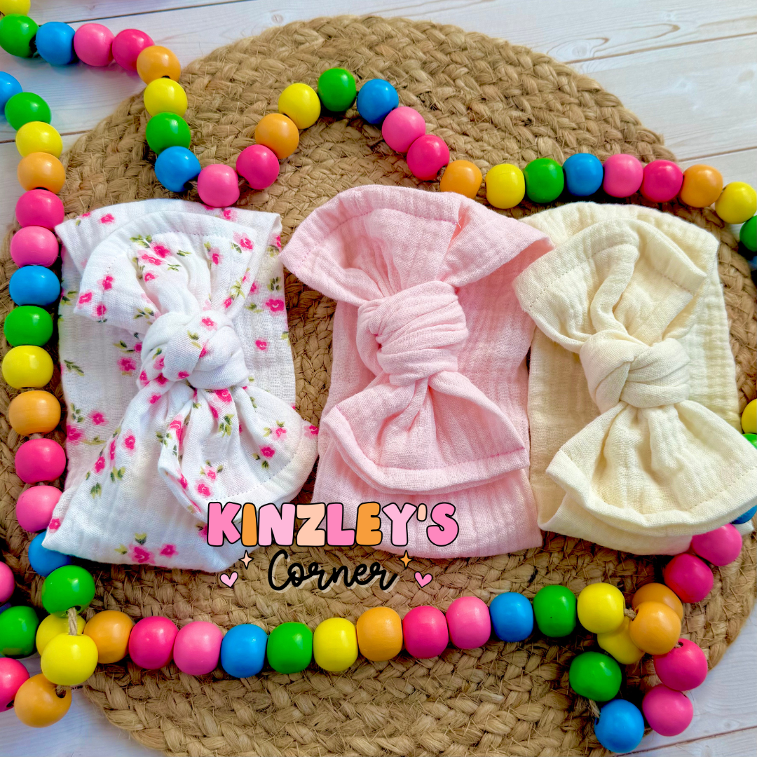 Simple Muslin Newborn Pipyr Headwrap Bundle