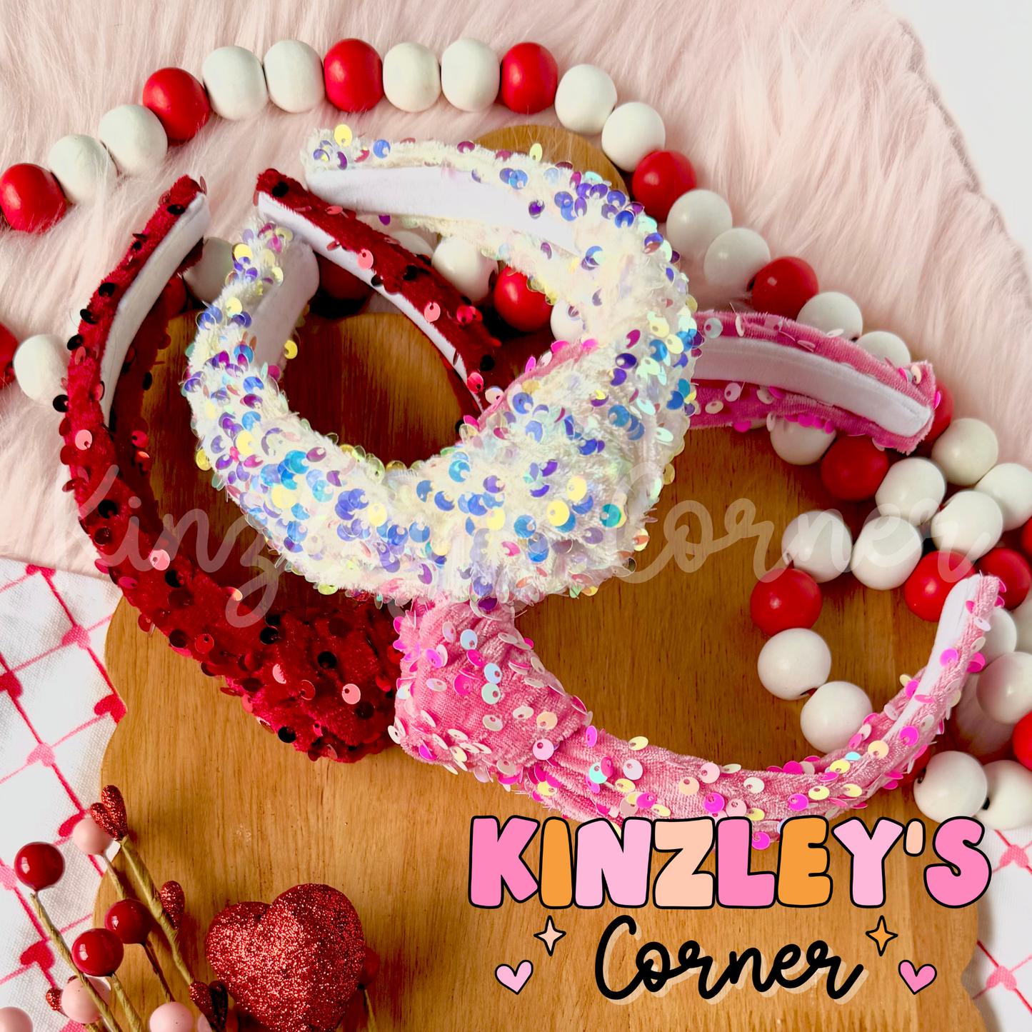 Valentine Sequin Headbands