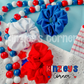 4th of July Solid Scrunchies