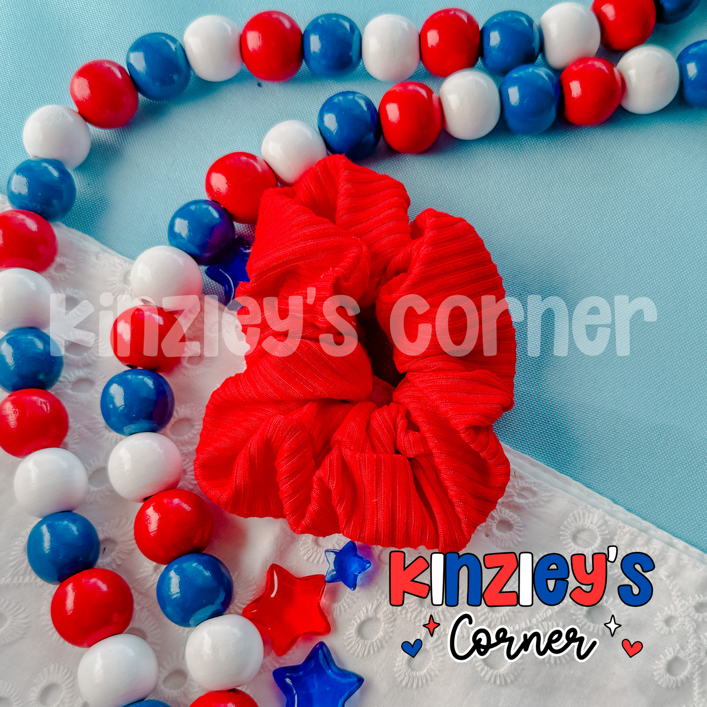 4th of July Solid Scrunchies