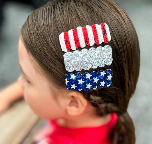 Stars & Stripes Snap Clip Set