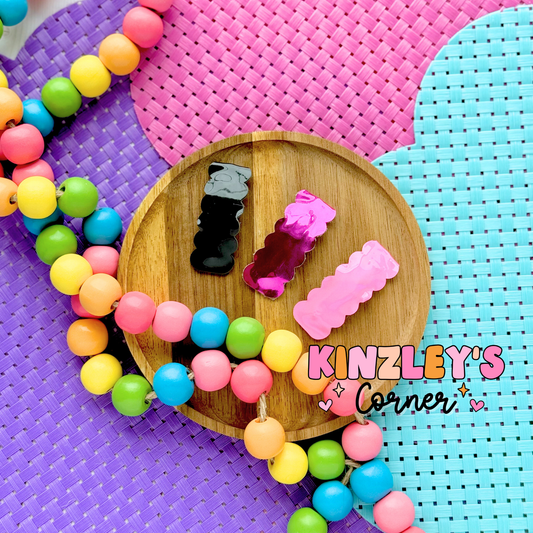 Iridescent Solid Snap Clips