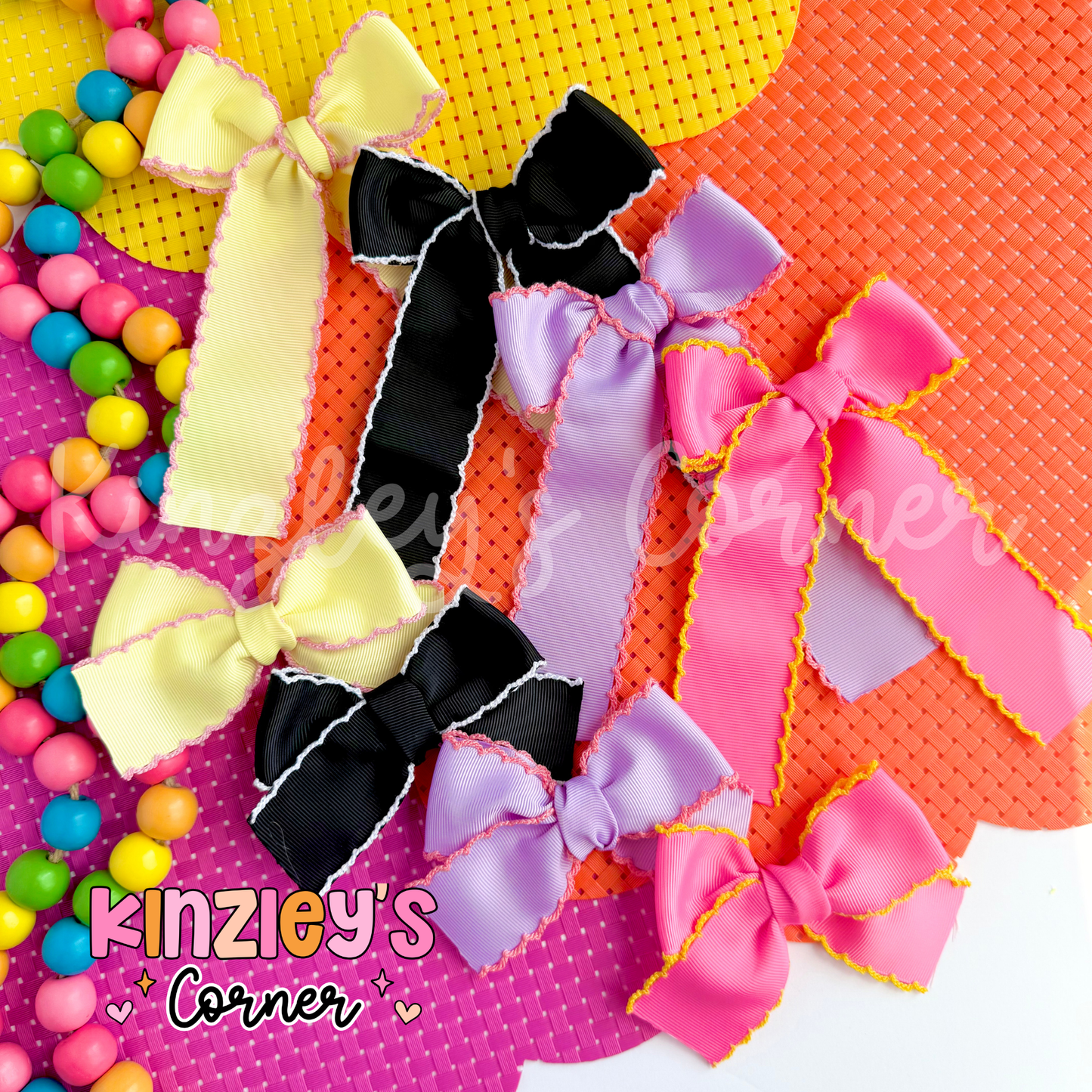 Bright Two Tone Emery Bows
