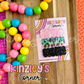 Neon Leopard Glitter Snap Clips