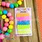 Neon Glitter Snap Clips