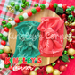 Knit Red & Green Bow Pipyr Headwrap