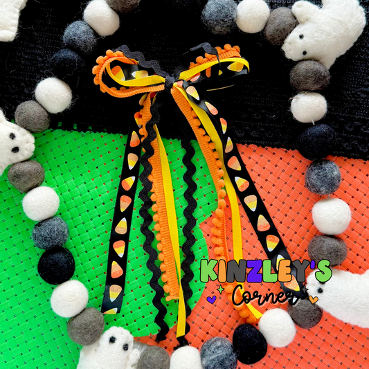 Candy Corn Whimzy Bow