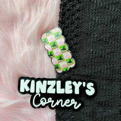 Pink & Green Large Snap Clips