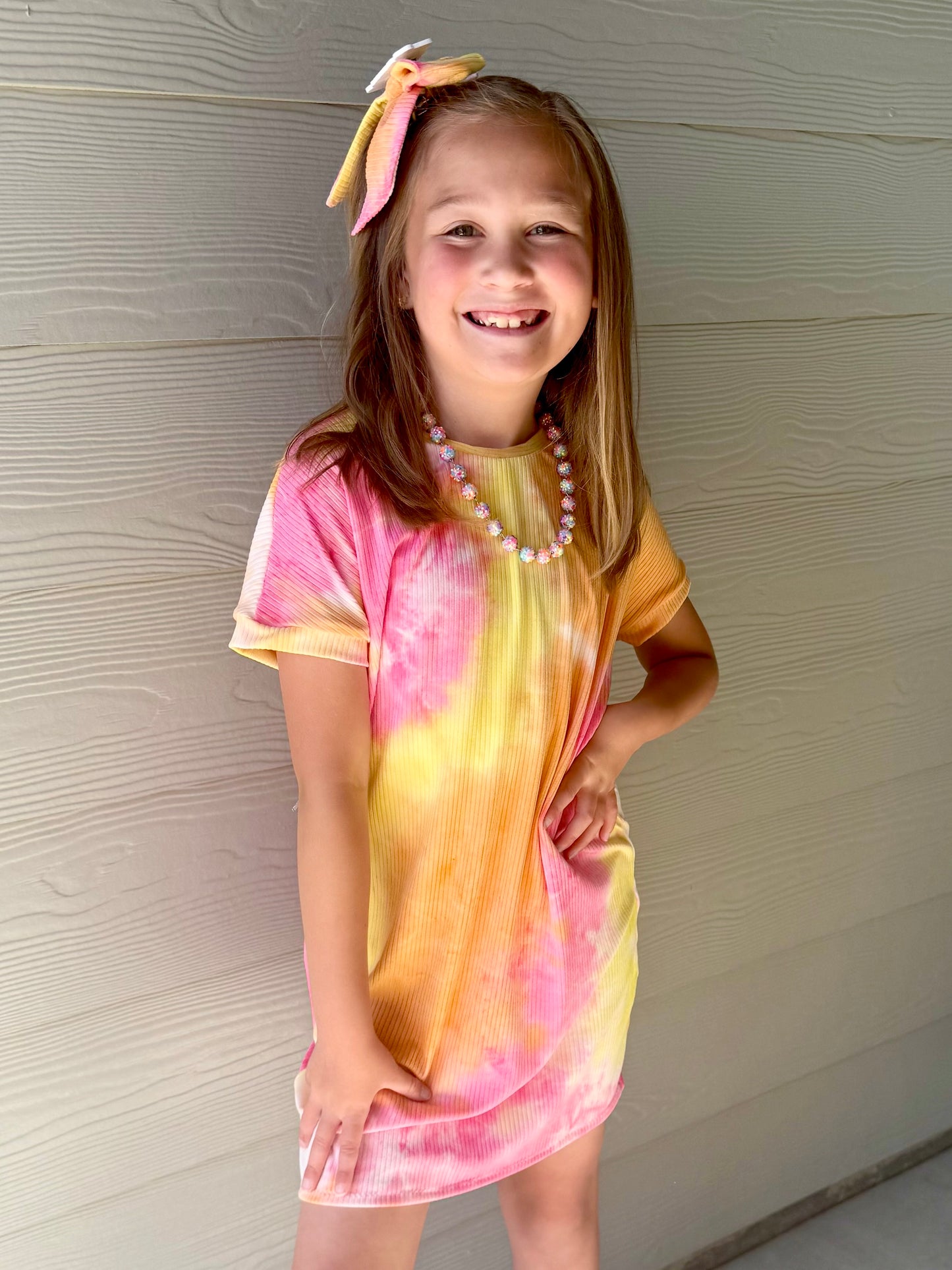 Pink & Yellow Tie Fabric (Multiple Style Options)