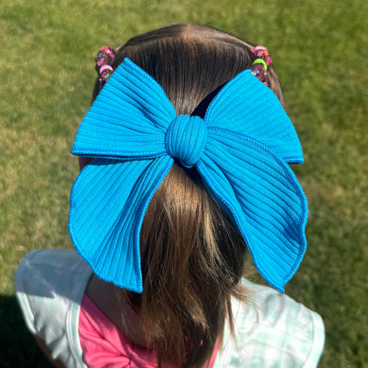 Bright Blue Ribbed Hallie