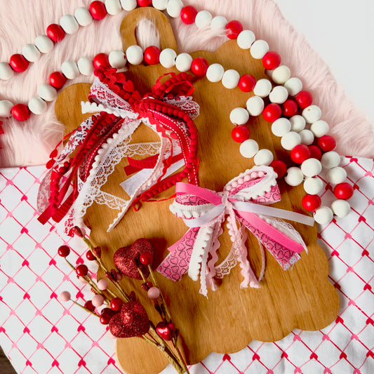 Valentine Print Lexie Ribbon Bows (multiple patterns)