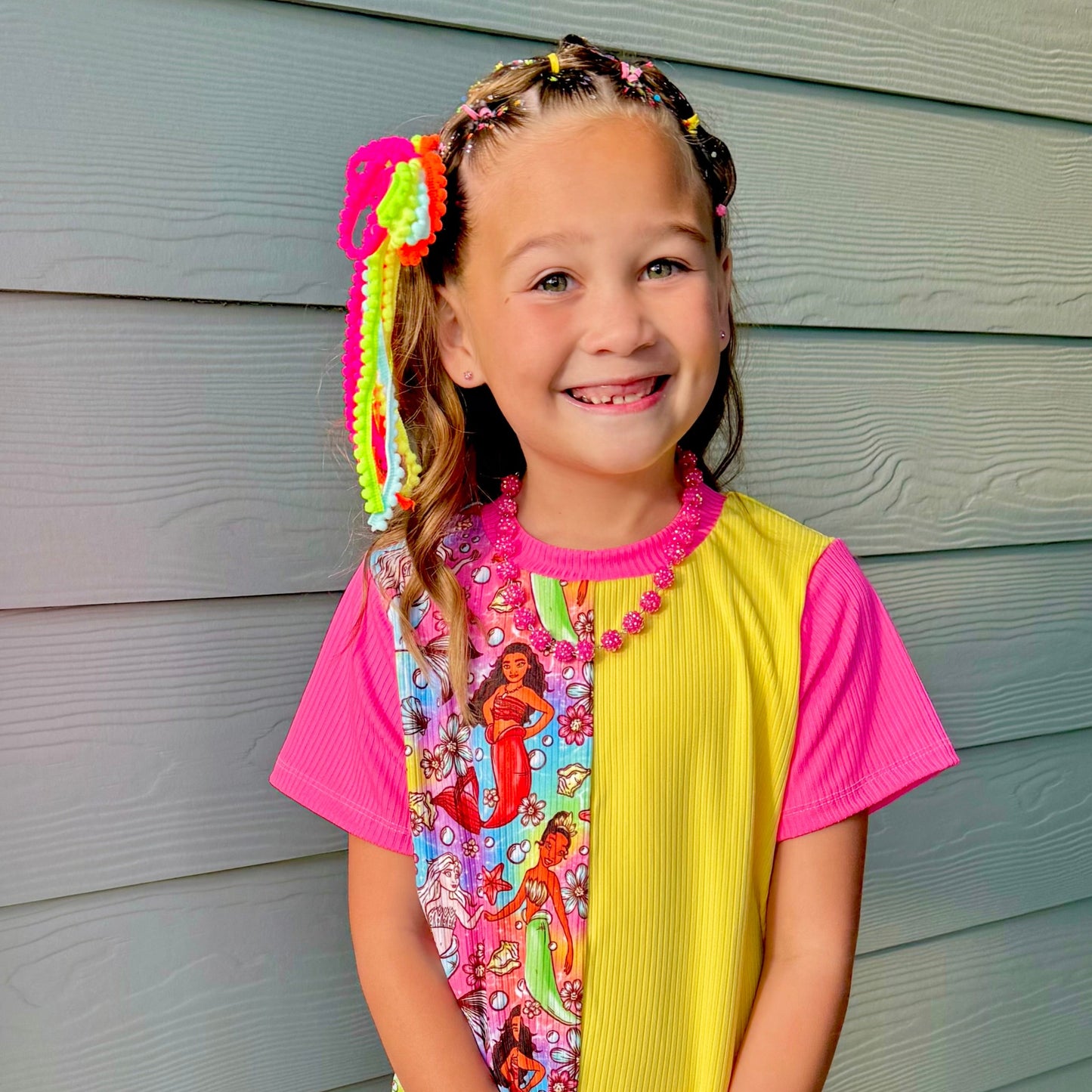 Neon Whimzy Ribbon Bow