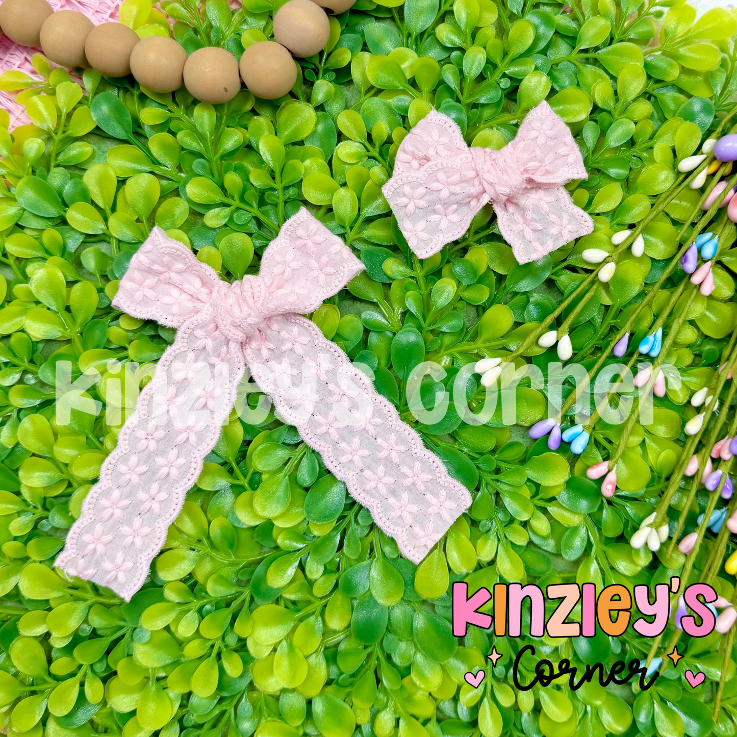 Dainty Flower Lace Bow