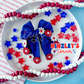 Patriotic Flower Trimmed Hallie